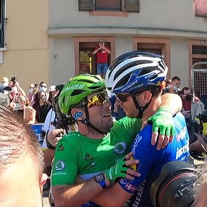 Together. Everyone. Achieves. More. Share the delight with Deceuninck - Quick-Step Cycling Team as they celebrate Mark Cavendish's record equalling 34th Stage win at Le Tour de France! Chapeau 🏆 | Velon CC