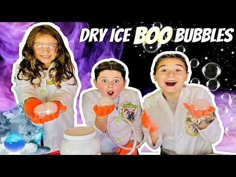DRY ICE BOO BUBBLES | Kids Science Experiments