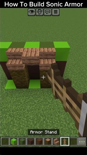 How To Build Sonic Armor 🦔 🏃‍♂️ #minecraft #shorts #foryou #sega #sonic