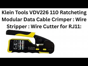 Klein Tools VDV226 110 Ratcheting Modular Data Cable Crimper : Wire Stripper : Wire Cutter for RJ11: