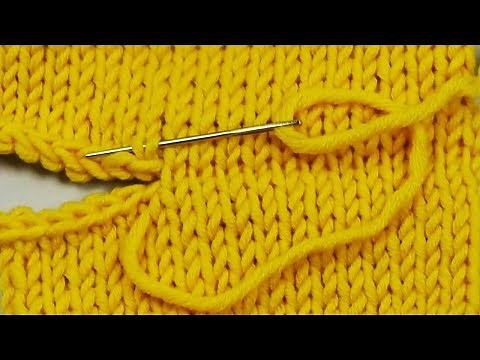 Knitting - Connecting Two Pieces Ending With Knit Stitch | Knitting Trick