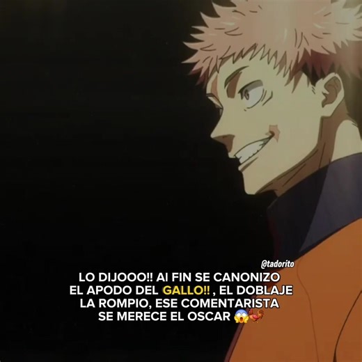 Nuestro GALLO Yuji Itadori en Jujutsu Kaisen