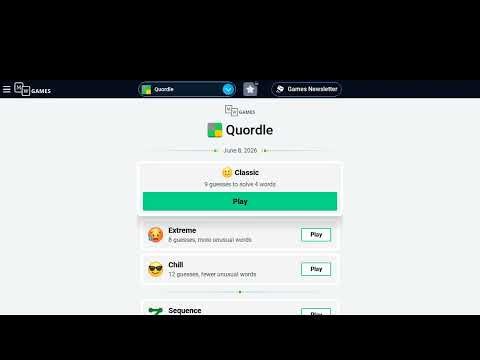 Quordle answer forJune 08, 2026 - Quordle answer today