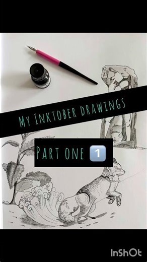 I take a part in Inktober challenge | I draw every day | pt 1 #shorts