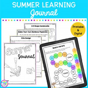 Summer Learning Journal - Prevent The Summer Slide PDF & Google Slides Versions