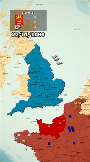 The Norman Conquest in 1 minute using Map | History on Maps
