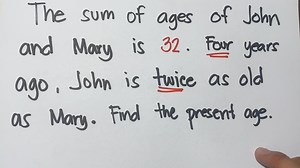 754K views · 2.8K reactions | Age Problem - John and Mary present age | Philippine Review Center | Facebook