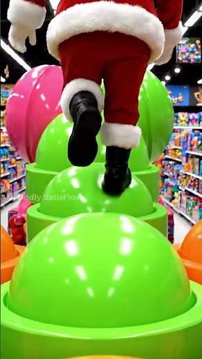 Santa Walks on Giant Pop It & Magnetic Balls! 🌈🔘 Fidget Toy ASMR (Pop Sounds)