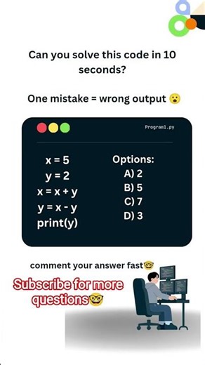 Can you solve this Python pseudocode without running it?🐍 #shorts #pseudocode #viral