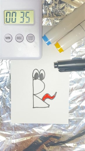 【ASMR】 Drawing CharacterR in 60Sec #drawing #asmr #art