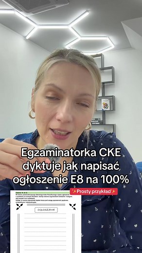 Jak napisać ogłoszenie na egzaminie ósmoklasisty 2026?