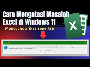 How to Fix "We Found a Problem With Some Content..." Error When Opening Excel Files in Windows 11