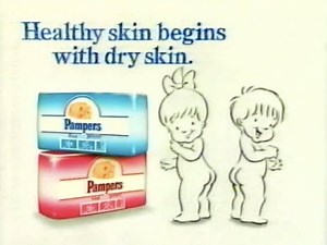 Pampers nappies kids cartoon advert | 1993