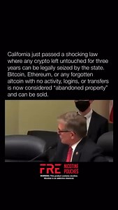 3K reactions · 1K comments | California has passed a law letting the state claim any crypto left unused for three years, no matter the type. If there’s no activity, the crypto is considered “abandoned property.” | Historyinmemes | Facebook