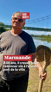 1.5M views · 10K reactions | Soucieux de faire redécouvrir la beauté du patrimoine local au bord du fleuve, Jean-Claude Pujos débarrasse des mètres cubes de terre depuis le mois de juillet. : @edouardampuy #marmande #patrimoine #insolite | SudOuest.fr | Facebook