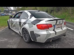 BMW 335i E92 N55 - Brutal Accelerations, Burnout & Backfire Sound!
