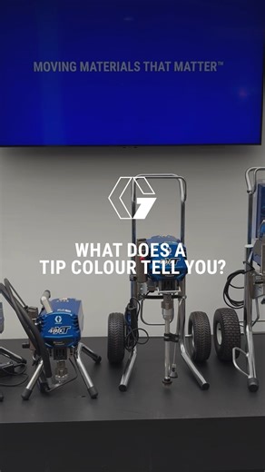 Graco Contractor Equipment - EMEA on Instagram: "Not sure which Graco spray tip to use? The answer is in the colour! Each colour represents a different application: 🟢 Fine finish with low pressure 🟡 General use with low pressure 🔵 High production 🟤 Heavy-duty coatings Choosing the right tip = better coverage, cleaner lines, and less overspray. Find out all about our spray tips: graco.com/tips"
