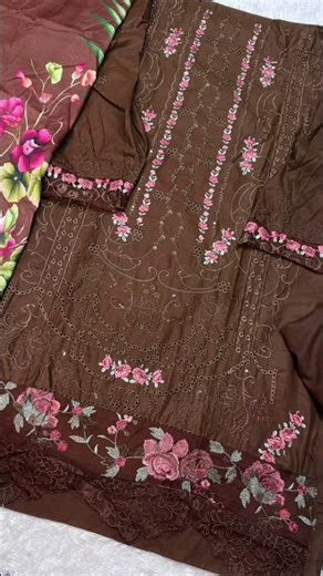 #semi stitched cotton# embrdrd suitscotton bottomslawn dupatta ✅D.NO.DC80 🎉 price Dm 🫰🏻