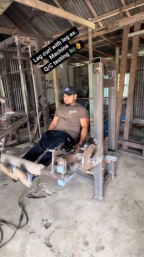 Leg curl with leg extension machine || Q/C testing #irontech_fitness #bangladesh #gym | Johny Khan