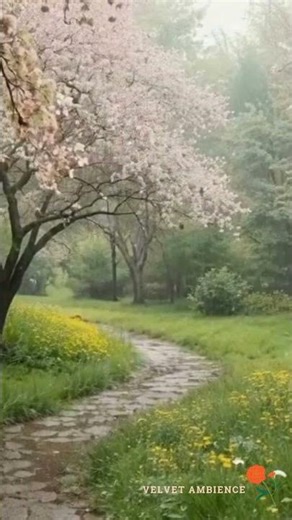 Spring Rain Garden Window | Relaxing Rain Sounds #shorts #relax #nature #rain #rainsounds #garden
