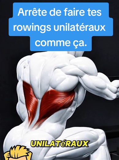 Un bon rowing unilatéral ne dépend pas seulement du poids utilisé. La position du corps, la trajectoire du coude et le contrôle du mouvement font toute la différence pour activer correctement le dos. Teste ces ajustements lors de ta prochaine séance. #musculation #dos #fitnessfrance #techniquemusculation #conseilfitness