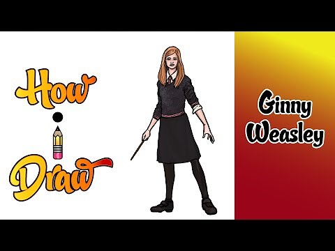 How I Draw GINNY WEASLEY from HARRY POTTER WIZARDING WORLD * how to draw Ginny weasley art lessons *