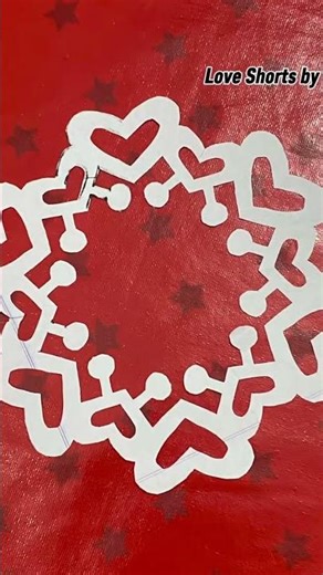 🩷🩷🩷 paper Love Making Tutorial #satisfyingvideo #diypapercraft #shortssnowflake #satisfying