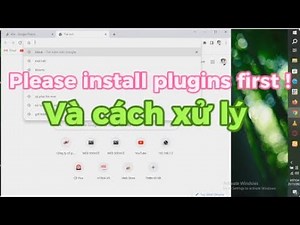 Please install plugins first và cách xử lý #camera #plugins