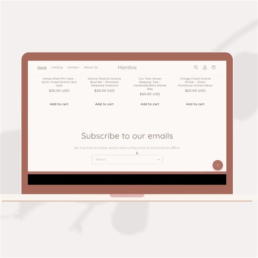 Handmade Shopify Theme for Artisan & Craft Stores | Boho Ecommerce Website Template | Mobile-friendly Design - Etsy