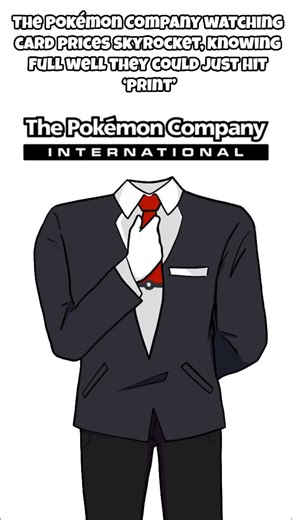 TheMonkeyManiac on Instagram: "Pokémon Company Watching Card Prices Skyrocket When They Could Just Hit "Print" (Animated Meme) It do be like that tho #pokemon #pokemoncards #prices #animationmeme #shorts #stocks #funny #art #animation #price #print"