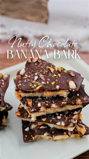 Nutty Chocolate Banana Bark Recipe