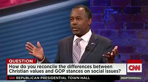 "We have a history of taking care of each other," Dr. Ben Carson says in response to a voter's question about Christian values and poverty at CNN's #GOPTownHall. http://cnn.it/1KqJunr | CNN Politics