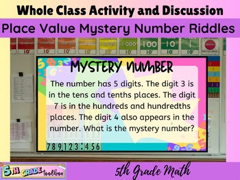 Place Value Mystery Number Riddles - Whole Numbers and Decimals - Editable