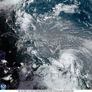 Hurricane Elsa is barreling towards the Caribbean, as the first hurricane of the 2021 Atlantic storm season, and the earliest “E” storm on record. Let’s talk about how storms like Elsa are connected to climate change. First, there is very strong evidence that climate change has increased the *frequency* of stronger hurricanes. This is due to warmer ocean waters and greater amounts of moisture in the air. Heat and moisture are the fuels that power hurricanes. Second, hurricanes produce more inten