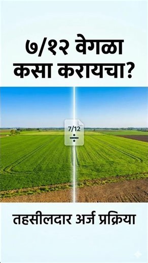 🚨 सातबारा उतारा वेगळा कसा करायचा? | How to Separate Joint 7/12 Extract in Maharashtra #shortsfeed