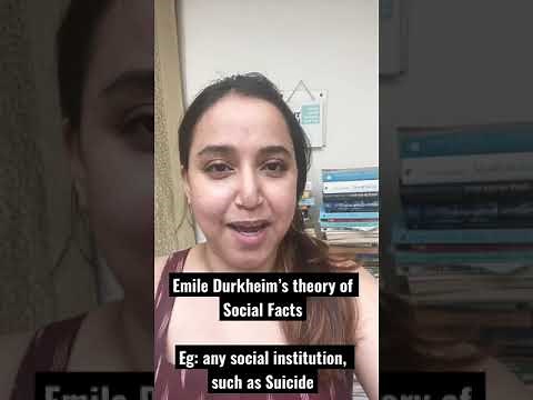 1 min Sociology | Durkheim’s theory of Social Facts