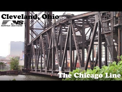 [4K] NS Chicago Line - Ohio's Busiest Rail Line | Cleveland, Ohio |