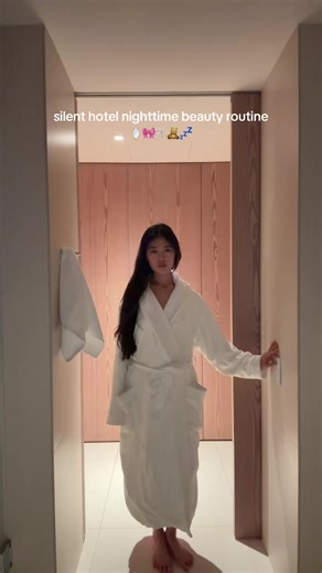 my nighttime beauty routine (hotel edition, silent-ish) 🫧🧸 #nighttimeroutine #bedtimeroutine #beautyroutine