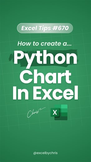 Christian Colombo | The Excel Guru on Instagram: "Excel just added this NEW function! 勞 In this tutorial, you'll learn how to create charts in Excel with python! #excel #spreadsheets #workhacks #accounting #exceltricks #exceltips #python"