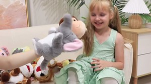 Cuteoy Plush Spinosaurus Hand Puppet Stuffed Animal Toy Open Movable Mouth Creative Role Play Storytelling Dinosaur Plushies Gifts for Kids Toddlers Birthday Christmas