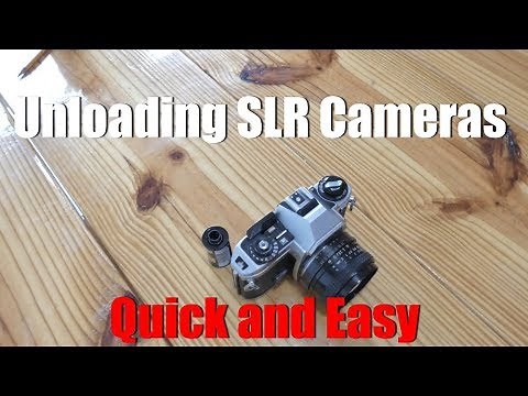 Unloading SLR Film Camera Rewinding on Nikon FG-20 How To
