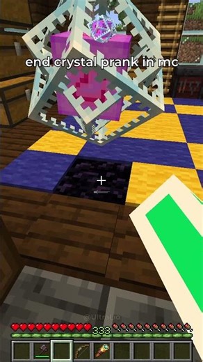 funny end crystal prank in #minecraft 💀