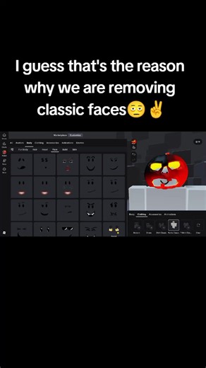 Roblox removing classic faces #roblox #fyp | roblox
