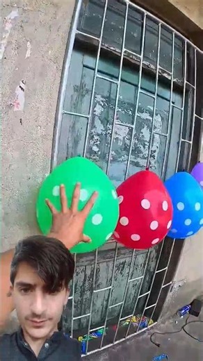 Extreme Challenge: Climbing Stairs and Popping Colorful Balloons #parkour #viralshort