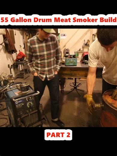 55 Gallon Drum Meat Smoker Build (2)