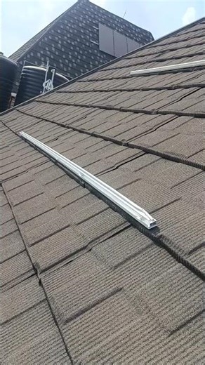 installing rails for solar panels #trending #electrician #shortvideo