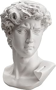 Waldosia 6 Inch Michelangelo's David Bust Statue (White)