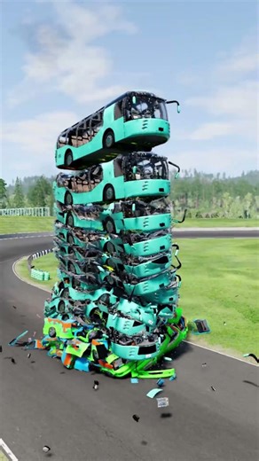 Car Tower Collapse – BeamNG.drive #shorts #beamngdrive #beamngnoob #automobile