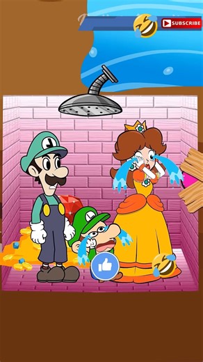 Daisy vs Peach Prank Battle #shorts #mario #funny