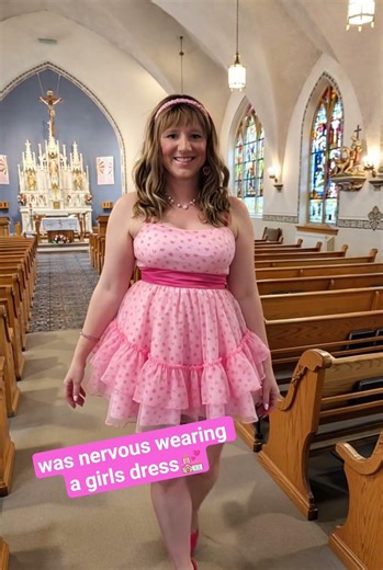 was nervous wearing this dress today 🩷💒